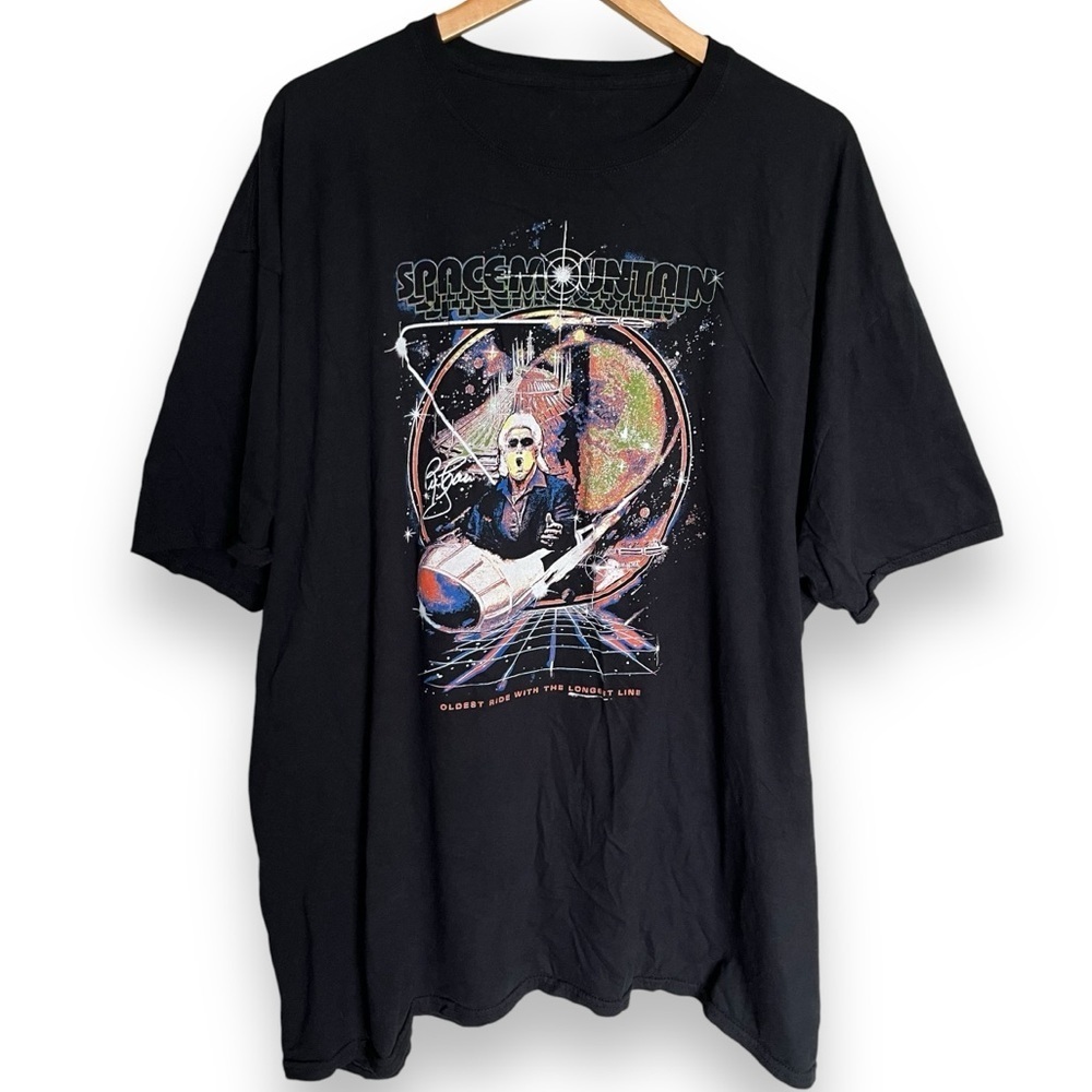 Ric Flair Space Mountain Disney Wrestling WWE Nature Boy Mens Tee Black Size 4XL